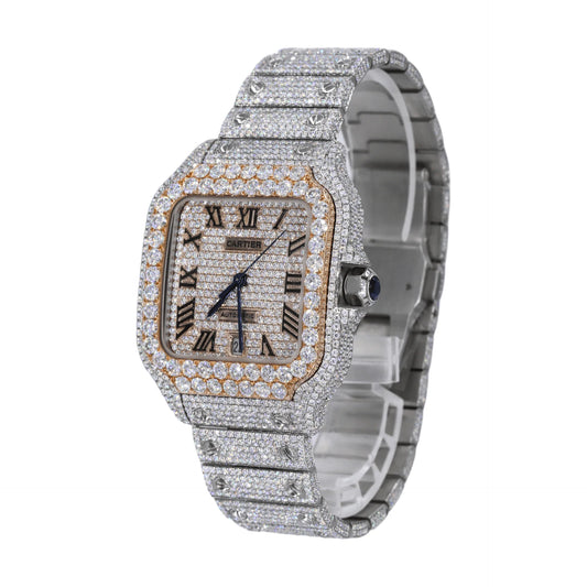 Moissanite Cartier Bust Down - 41mm 2 Tone R/